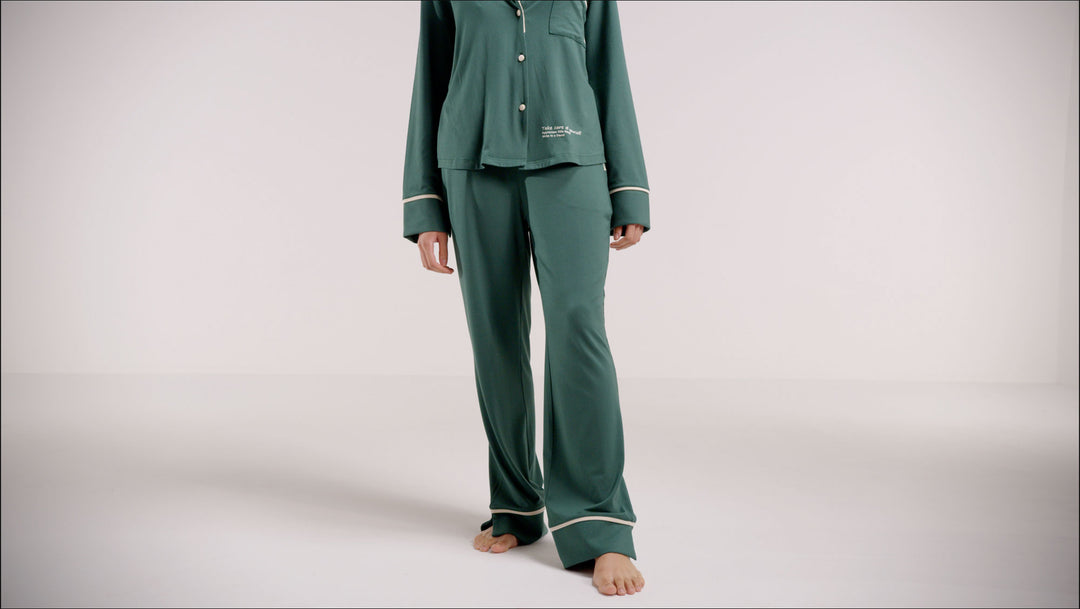 Samin Pyjama Set Dark Sage